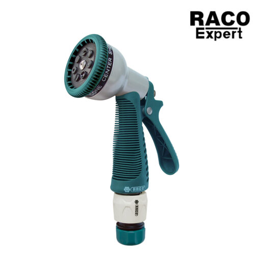 Raco ปืนฉีดน้ำฝักบัวปรับระดับได้หัวโลหะพร้อมข้อต่อ RT55/326C อุปกรณ์จัดสวน