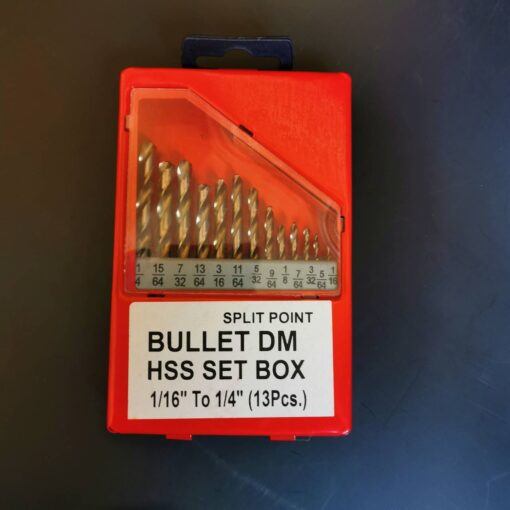 ชุดดอกสว่านเจาะเหล็กไฮสปีด BULLET 13 ตัว/ชุด ระบบหุน/นิ้ว NO.4