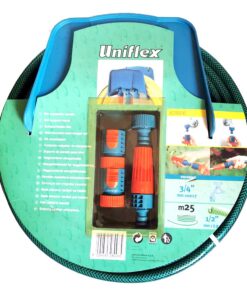 ชุดสายยางสนาม UNIFLEX สายยาง 25 เมตร ที่แขวนสายยาง ชุดข้อต่อสวมเร็ว